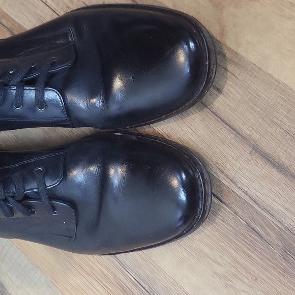 COLE HAAN Nike Air Black Leather Military Boot - O11062 - Picture 2 of 15